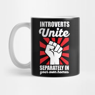 Introverts Unite Separately in Your Homes Antisocial Dark Mug